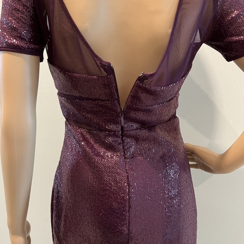 BCBGMaxAzria Gorgeous‎ "Barlow" Mini Dress in Eggplant Sequins  Size Mediu… - Picture 12 of 16